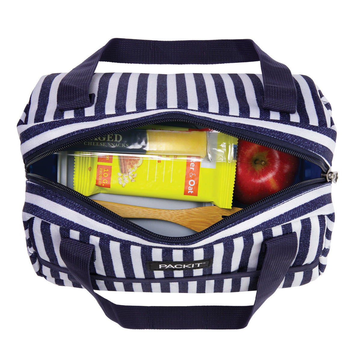 freezable-hampton-lunch-bag-c6 freezable-hampton-lunch-bag-seaside-stripe-top-view.jpg